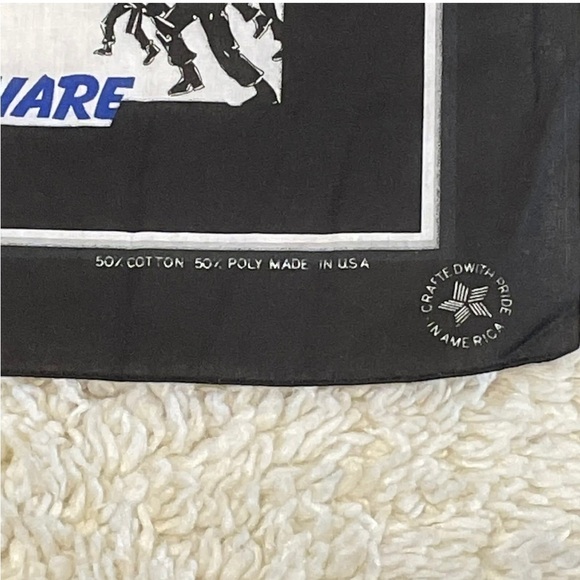 Vintage Military US Army Delta Force Black Bandana Made In USA NOS 90s - Picture 3 of 4